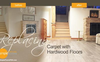 Replacing Carpet With Hardwood Floors – Before & After