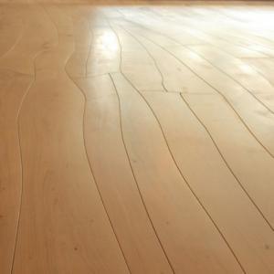 High end custom hardwood flooring with irregular wood planks