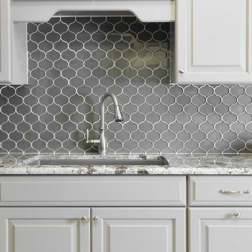 Arizona Tile - Dunes Arabesque Mosaic Platinum Glass