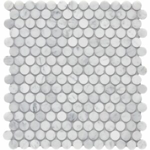 Arizona Tile - CS - Bianco Venatino Penny Round